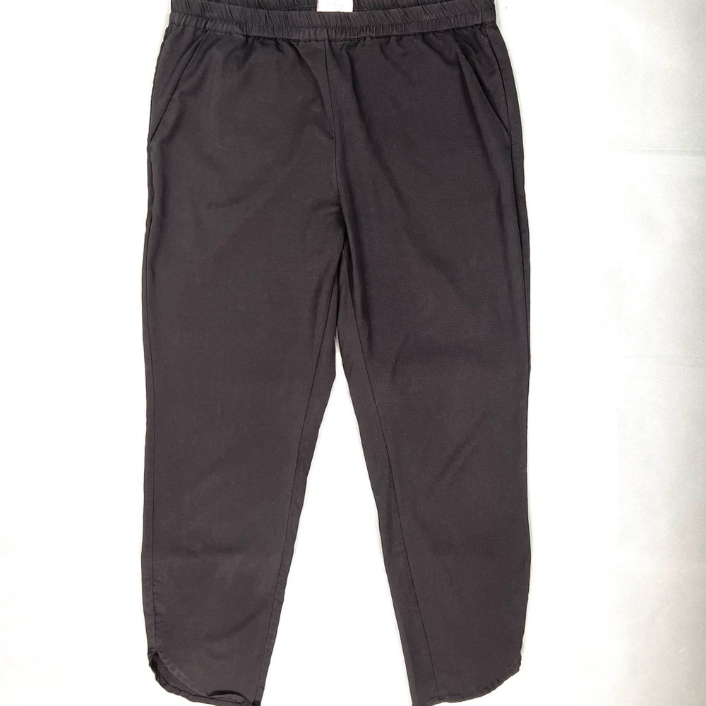 Marine Layer Allison Pant Womens Large Black Dolphin Hem Ankle Cropped